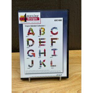 Amazing Designs Crayon Alphabet Collection I Embroidery CD ADC1083